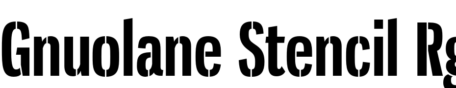 Gnuolane Stencil Rg Bold Yazı tipi ücretsiz indir
